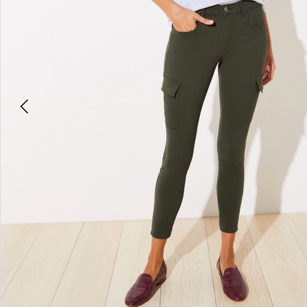 LOFT 5 Pocket Sateen Cargo Leggings - Picture 1 of 6